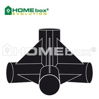 HOMEbox® Spare Parts 4 Wege Verbinder 16mm